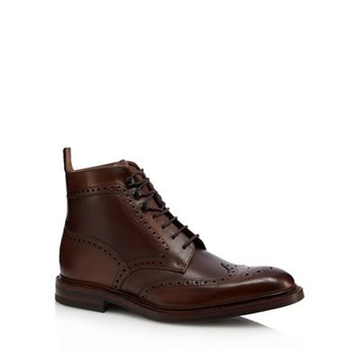 Brown 'Bosworth' brogue boots